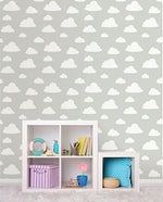 Clouds Grey Peel and Stick Wallpaper - Image 4