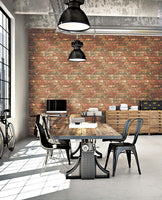 Red Brick Texture Peel and Stick Removable Wallpaper 8331  On Sale    34161521