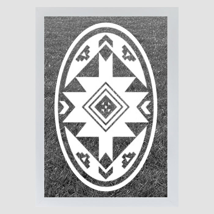Native American Design Oval Decal | (Static Cling)