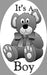 4" x 6" Oval Teddy Bear Etched Glass Decal | (Static Cling) - Window Film World