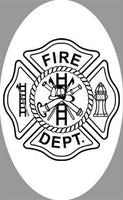 4" x 6" Fire Department Decal | (Static Cling) - Window Film World