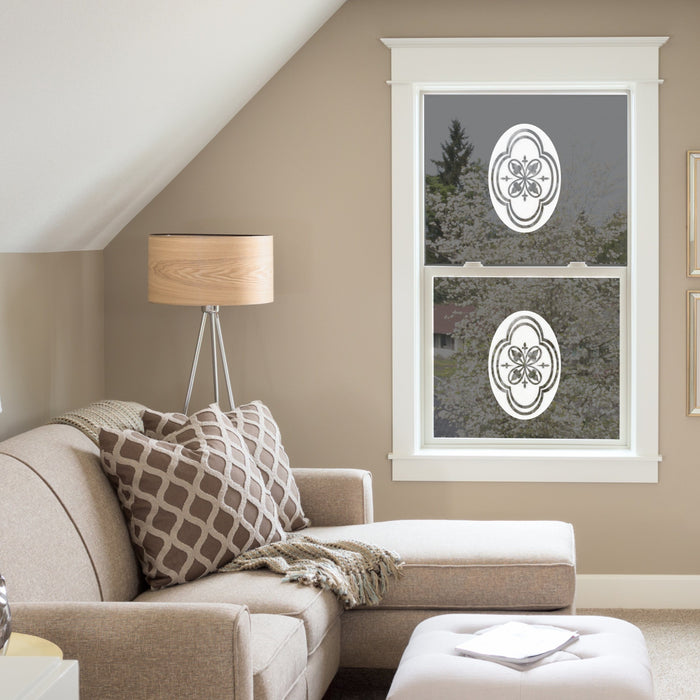 Oval Decorative Design | (Static Cling) - Window Film World