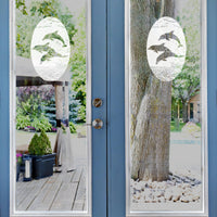 Oval Dolphins Jumping | (Static Cling) - Window Film World