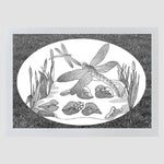 Oval Dragonfly Scene | (Static Cling) - Image 3