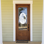 Oval Egret and Cattails Etched Glass Decal | (Static Cling) - Image 10