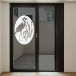 Oval Egret and Cattails Etched Glass Decal | (Static Cling) - Image 11