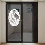 Oval Egret and Cattails Etched Glass Decal | (Static Cling) - Image 12