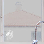 Oval Egret and Cattails Etched Glass Decal | (Static Cling) - Image 13