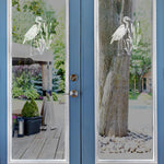 Oval Egret and Cattails Etched Glass Decal | (Static Cling) - Image 17