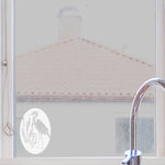 Oval Egret and Cattails Etched Glass Decal | (Static Cling) - Image 2