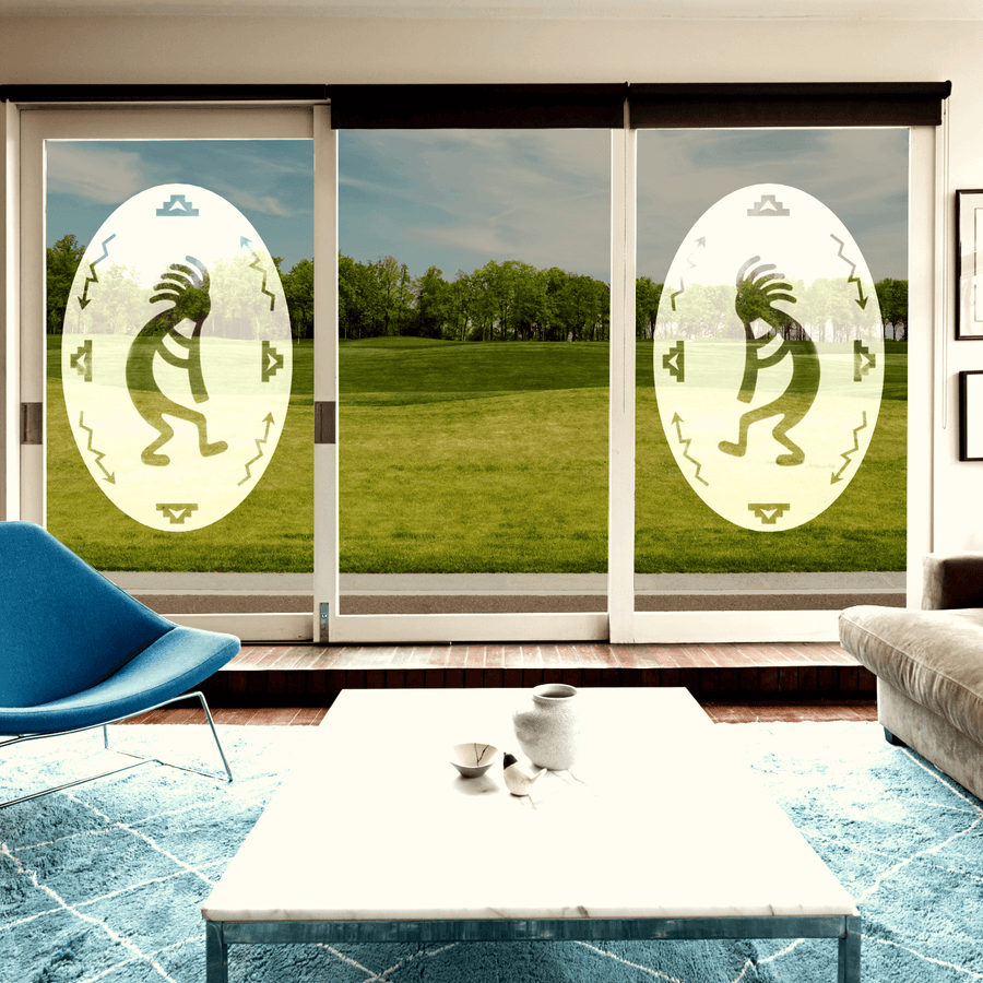 Oval Kokopelli | Static Cling