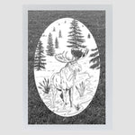 Oval Moose Scene | (Static Cling) - Image 2