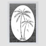 Oval Palm Tree Left Side | Static Cling - Image 2