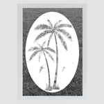 Oval Palm Tree Right Side | (Static Cling) - Image 2