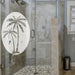 Oval Palm Tree Right Side | (Static Cling) - Window Film World