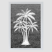 Oval Palm Tree Center Reverse | Etched Glass Decal (Static Cling) - Window Film World