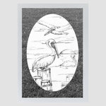 Oval Pelican Etched Glass Decals | (Static Cling) - Image 2