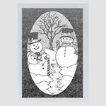 Oval Snow Couple  | (Static Cling ) - Image 4