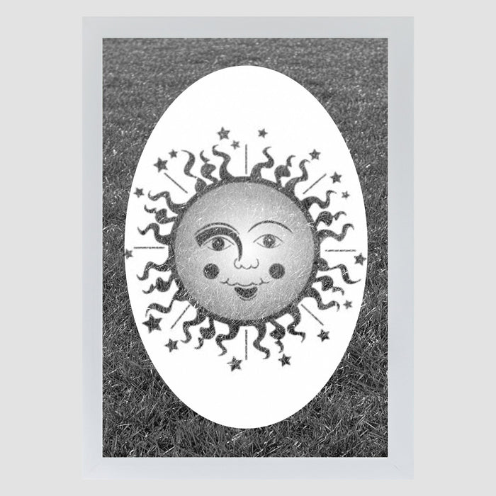 4" x 6" Oval Sun Face | (Static Cling)