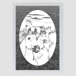 Oval Wild Horses Etched Decals - Static Cling Frosted Glass Sticker - Image 4