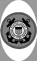 4" x 6" U.S. Coast Guard Decal | (Static Cling) - Window Film World
