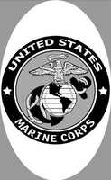 4" x 6" U.S. Marine Corp Decal | (Static Cling) - Window Film World