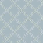 Slate Blue Quatrefoil Peel And Stick Wallpaper - Image 2