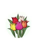 Tulip Glass Door Decal (5.75