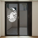 Vertical Flag Etched Eagle  (Static Cling) - Image 6