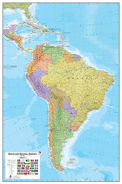 South America Dry Erase Map - Window Film World