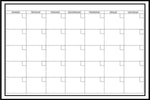 White Monthly Dry Erase Calendar Decal - Image 2