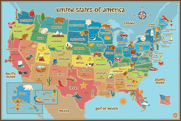 Kids USA Dry Erase Map - Window Film World