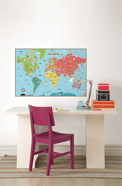 Kids World Dry Erase Map