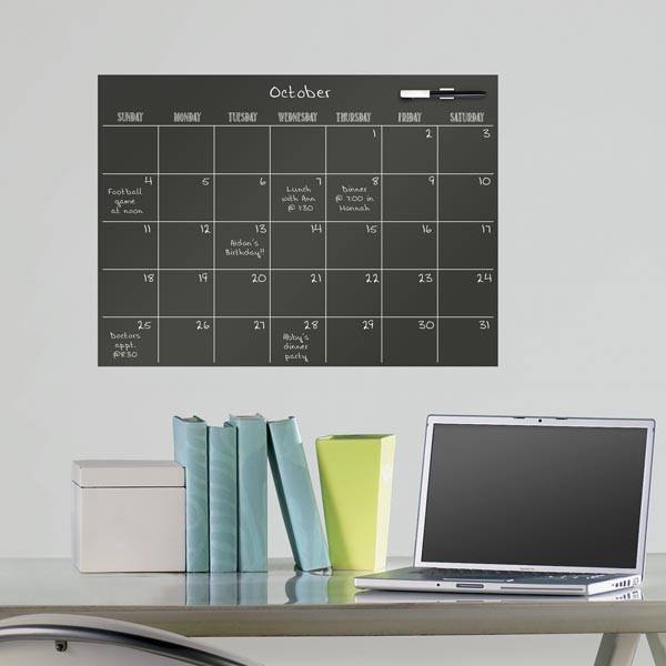 12 Month Dry Erase Calendar, Calendar Wall Decal