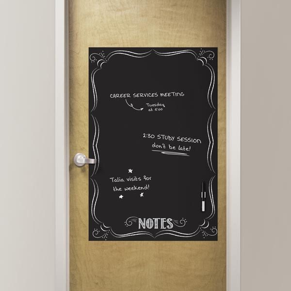Bistro Notes Black Dry Erase Message Board Decal
