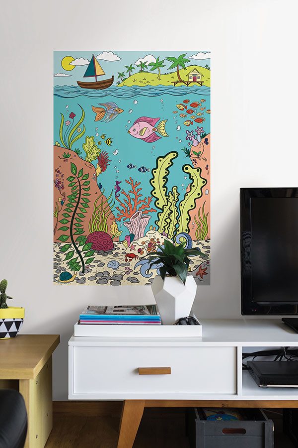 The Reef Coloring Wall Decal