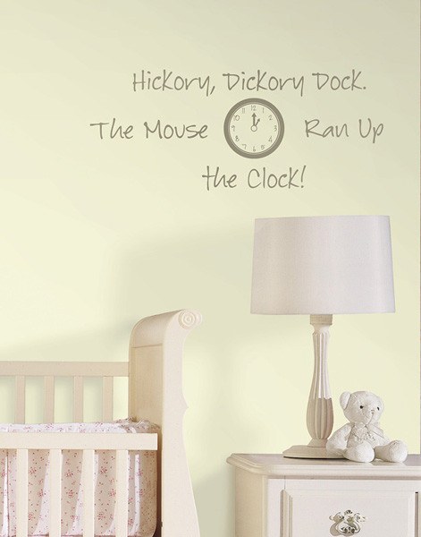 Hickory Dickory Dock - Wall Decal Quotes