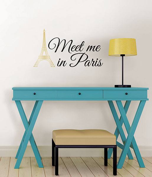 Meet Me in Paris Wall Quote