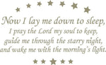 Now I Lay me Down - Wall Decal Quotes - Image 2