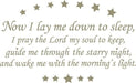 Now I Lay me Down - Wall Decal Quotes - Window Film World