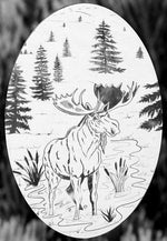 Oval Moose Scene | (Static Cling) - Image 6