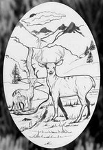 Oval Deer Scene | (Static Cling) - Image 9