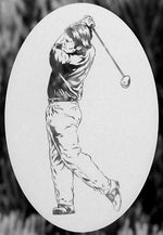 Oval Golfer Male or female (Static Cling) - Image 2
