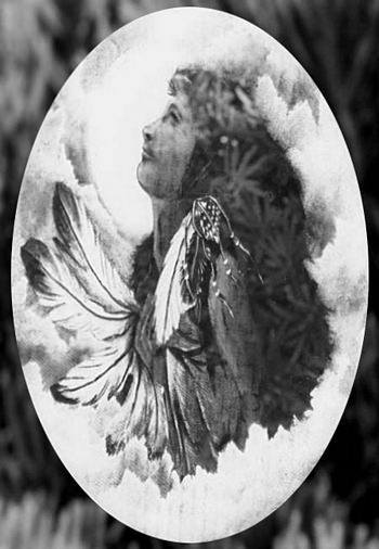 Oval Native American Princess | (Static Cling)