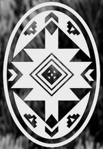 Native American Design Oval Decal | (Static Cling) - Image 7