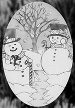 Oval Snow Couple  | (Static Cling ) - Image 6