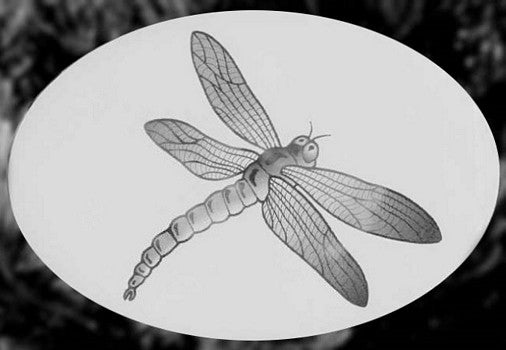 4" x 6" Oval Dragonfly  | (Static Cling) - Window Film World