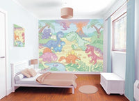 Baby Dino World Wall Mural | (Adhesive) - Window Film World
