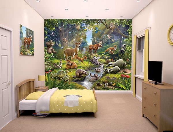 Animals Of The Forest Wall Mural
