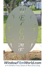 Oval Welcome | (Static Cling)